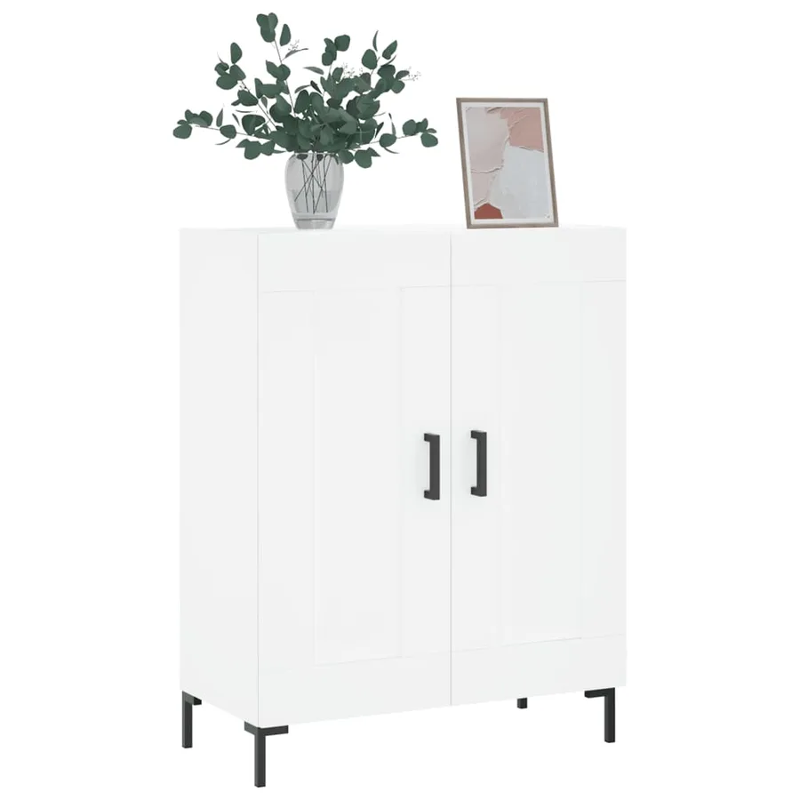 Buffet blanc 69,5x34x90 cm bois d'ingénierie - 3