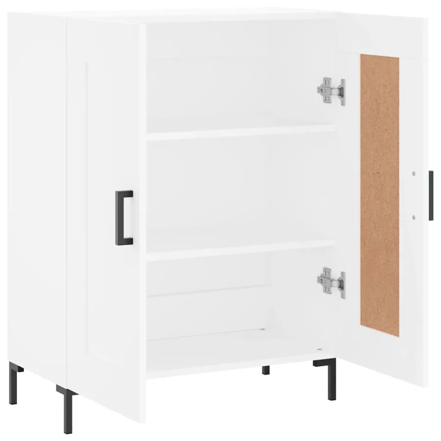 Buffet blanc 69,5x34x90 cm bois d'ingénierie - 6