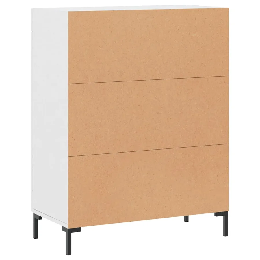 Buffet blanc 69,5x34x90 cm bois d'ingénierie - 8
