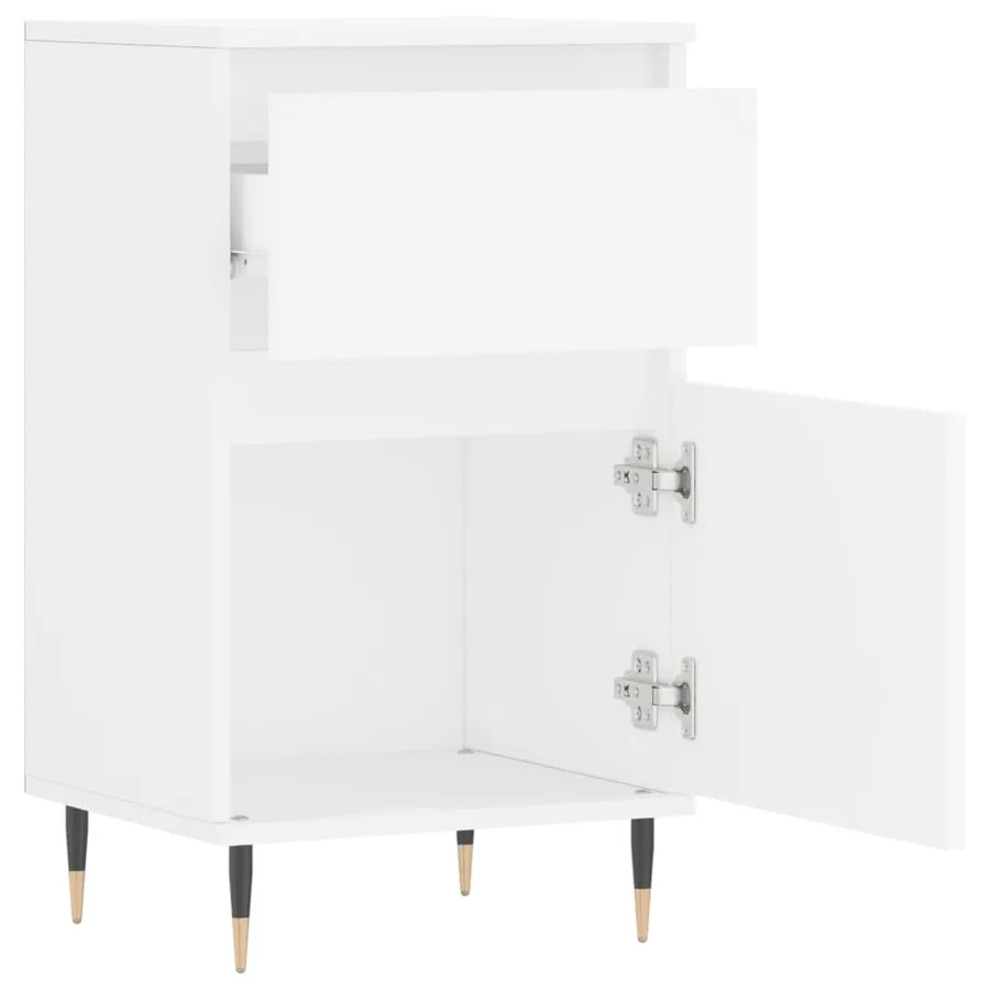 Buffets 2 pcs blanc 40x35x70 cm bois d’ingénierie - 7