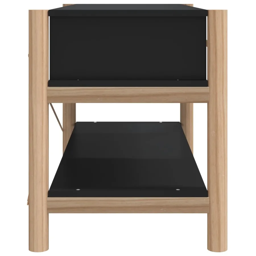Meuble TV Noir 82x38x45 cm Bois d'ingénierie - 6