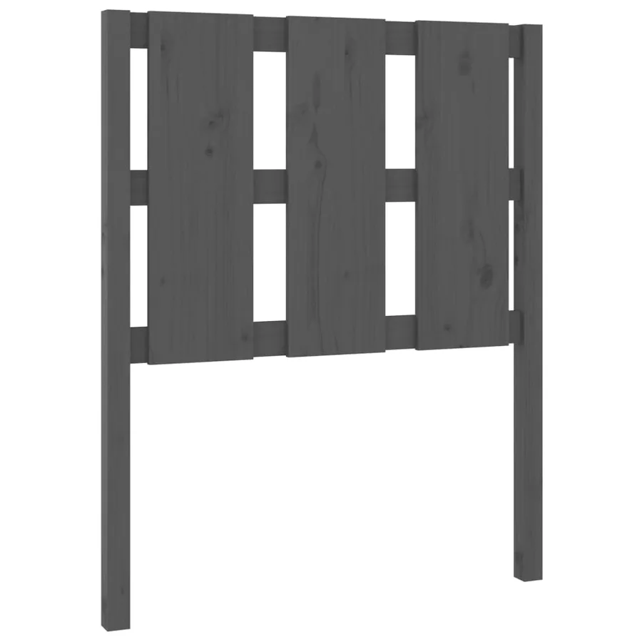 Tête de lit Gris 80,5x4x100 cm Bois massif de pin - 2
