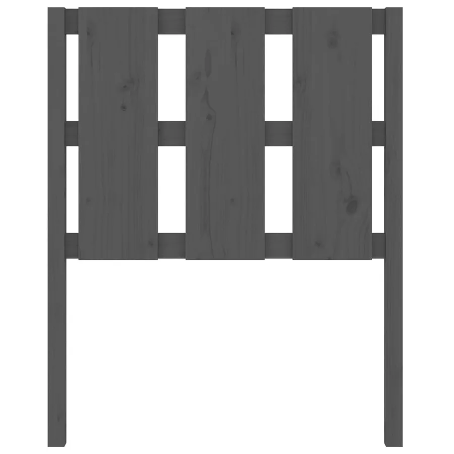 Tête de lit Gris 80,5x4x100 cm Bois massif de pin - 4