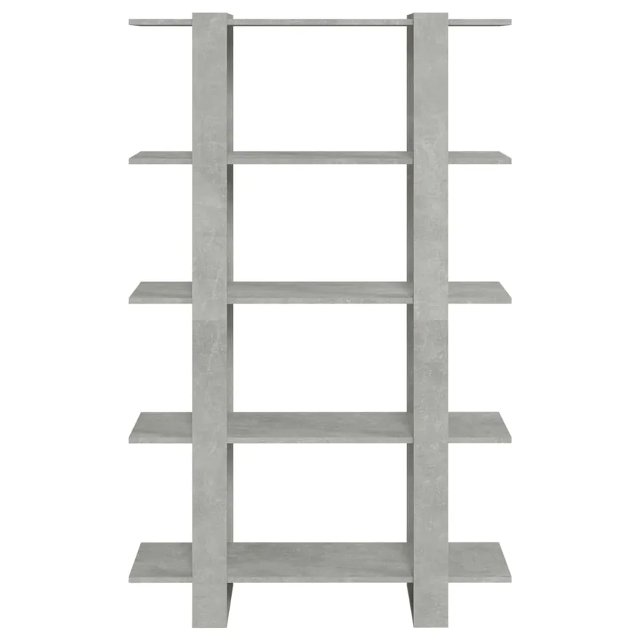 Bibliothèque/Séparateur de pièce Gris béton 100x30x160 cm - 3