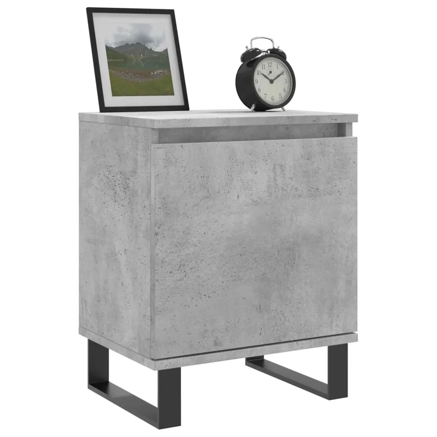 Tables de chevet 2 pcs gris béton 40x30x50 cm bois d'ingénierie - 3