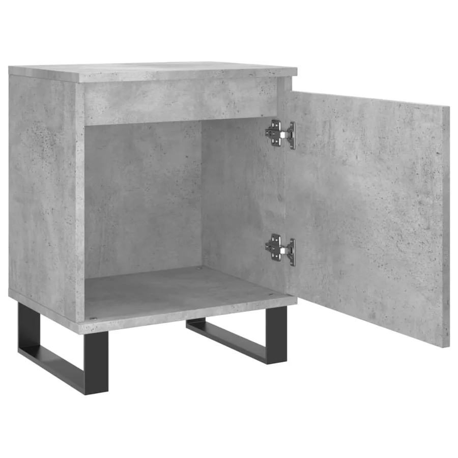 Tables de chevet 2 pcs gris béton 40x30x50 cm bois d'ingénierie - 6