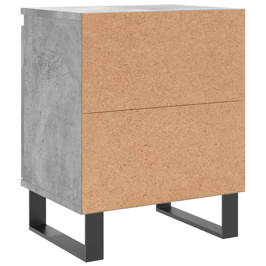 Tables de chevet 2 pcs gris béton 40x30x50 cm bois d'ingénierie - 8