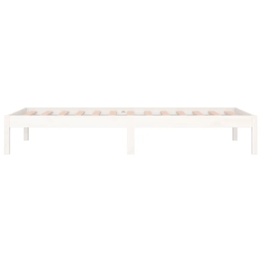 Lit de jour sans matelas blanc 80x200 cm bois de pin massif - 9