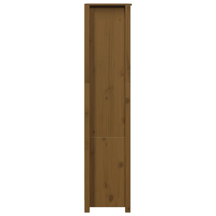 Buffet haut Marron miel 80x35x154 cm Bois massif de pin - 7