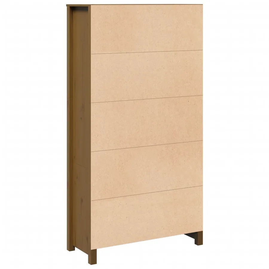 Buffet haut Marron miel 80x35x154 cm Bois massif de pin - 8