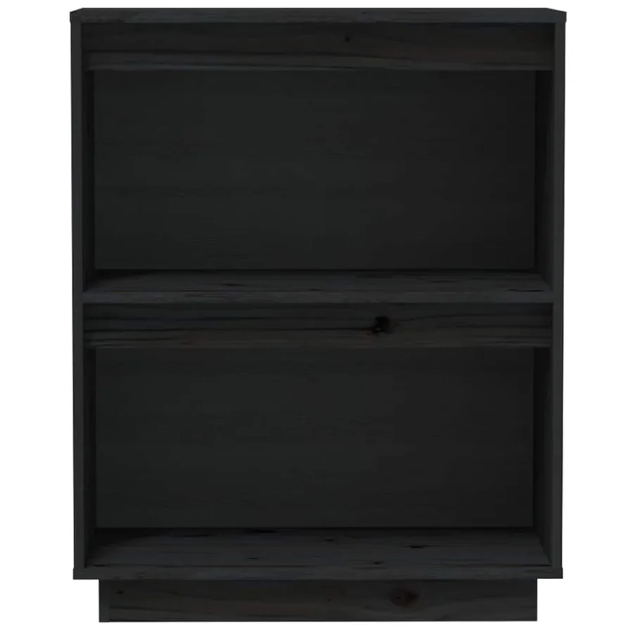 Armoire console Noir 60x34x75 cm Bois de pin solide - 5