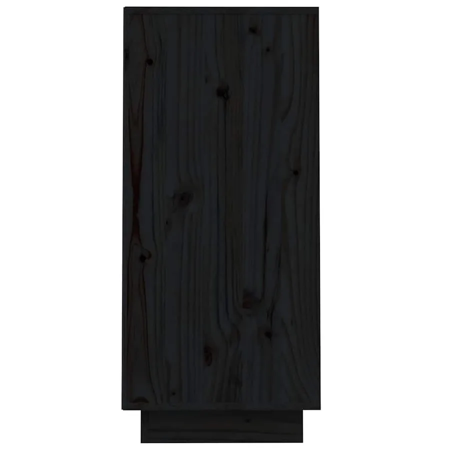Armoire console Noir 60x34x75 cm Bois de pin solide - 6