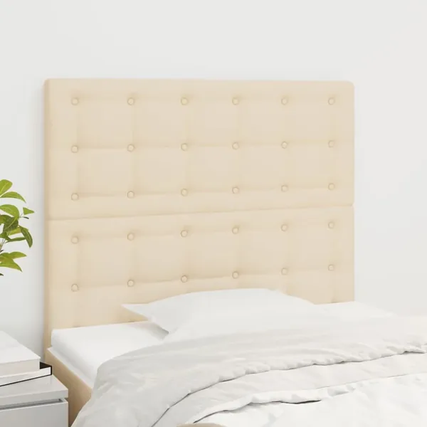Tête de lit Crème 100x5x118/128 cm Tissu