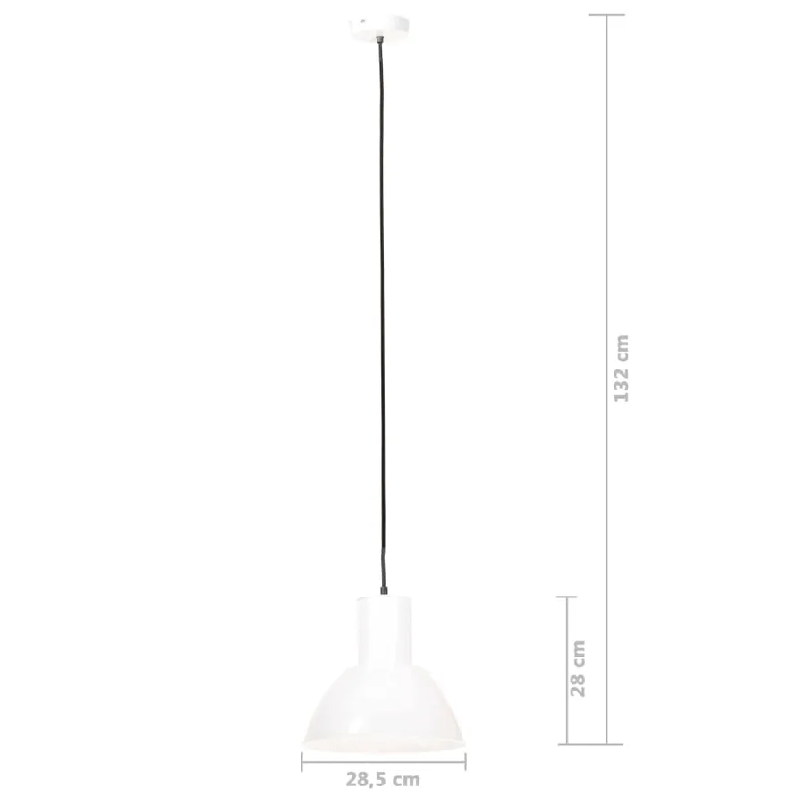 Lampe suspendue 25 W Blanc Rond 28,5 cm E27 - 9