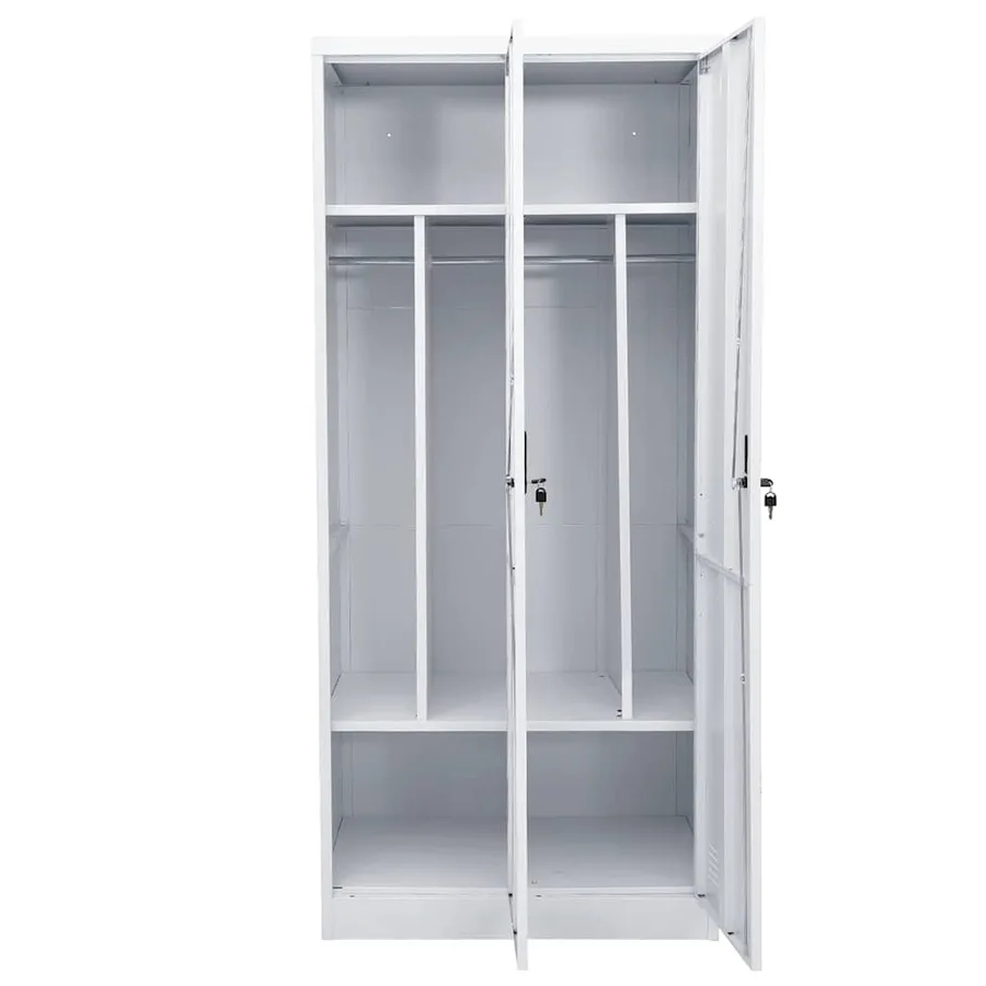 Garde-robe Gris clair 80x50x180 cm Acier - 7