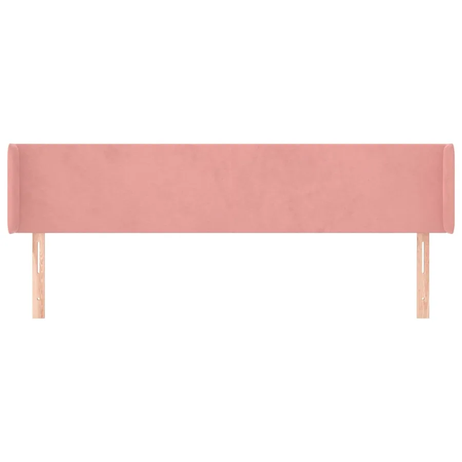Tête de lit avec oreilles Rose 203x16x78/88 cm Velours - 3