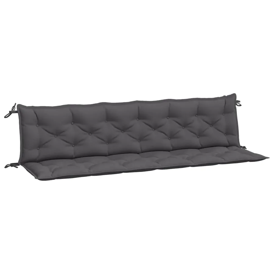 Coussins de banc de jardin lot de 2 anthracite tissu Oxford - 2