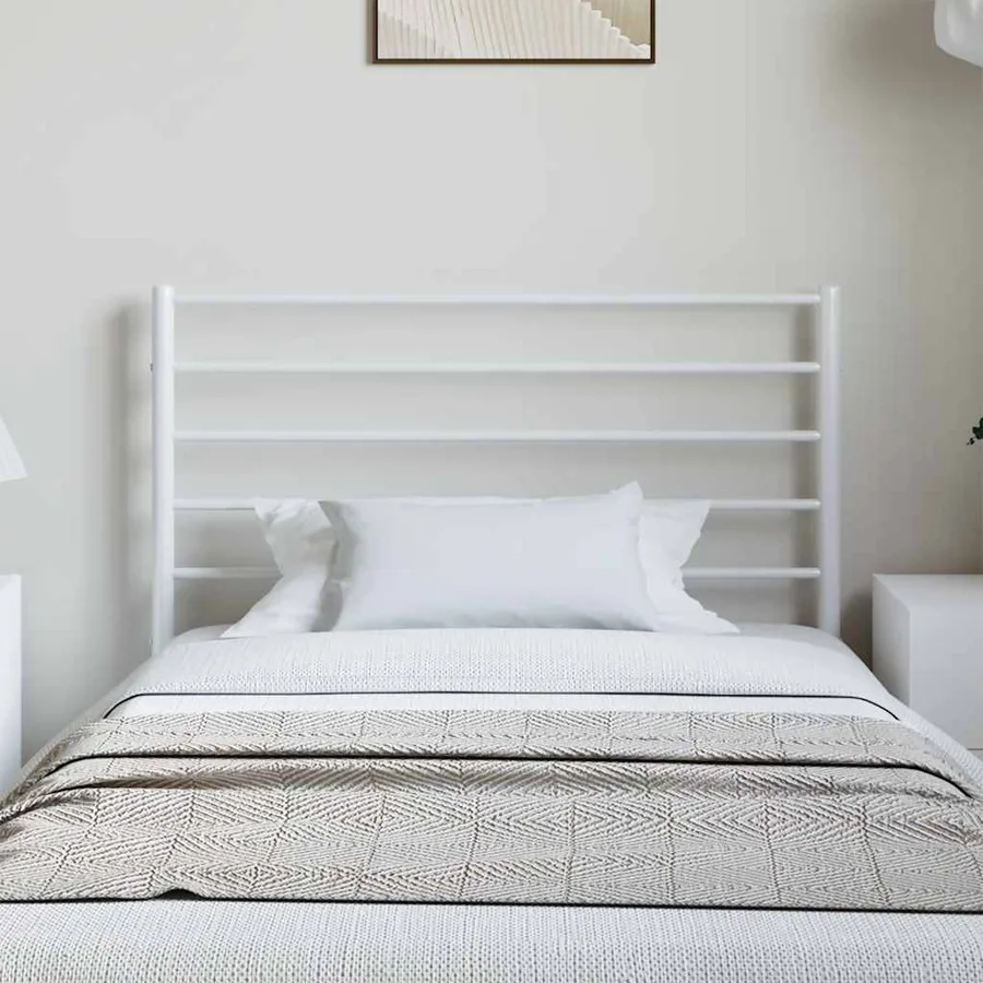 Tête de lit de remplacement métal blanc 100 cm - 3