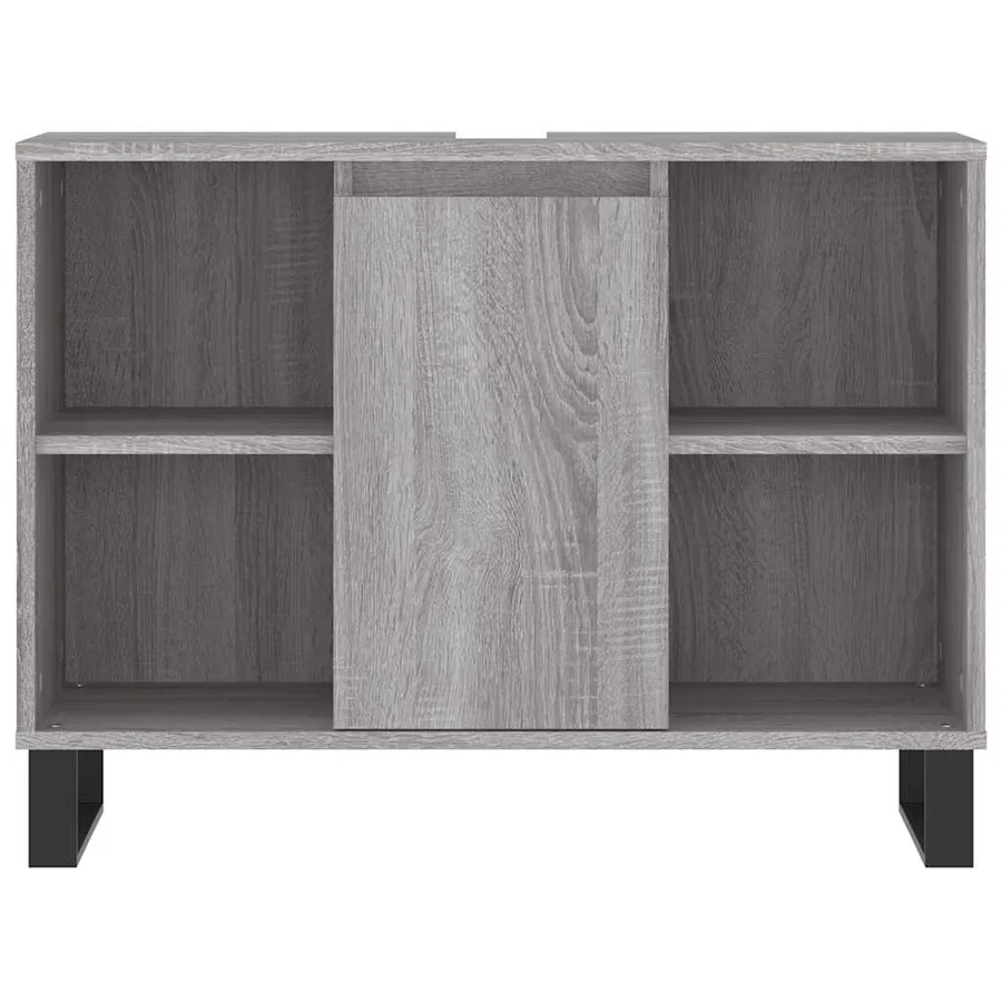 Armoire salle de bain sonoma gris 80x33x60 cm bois d'ingénierie - 6