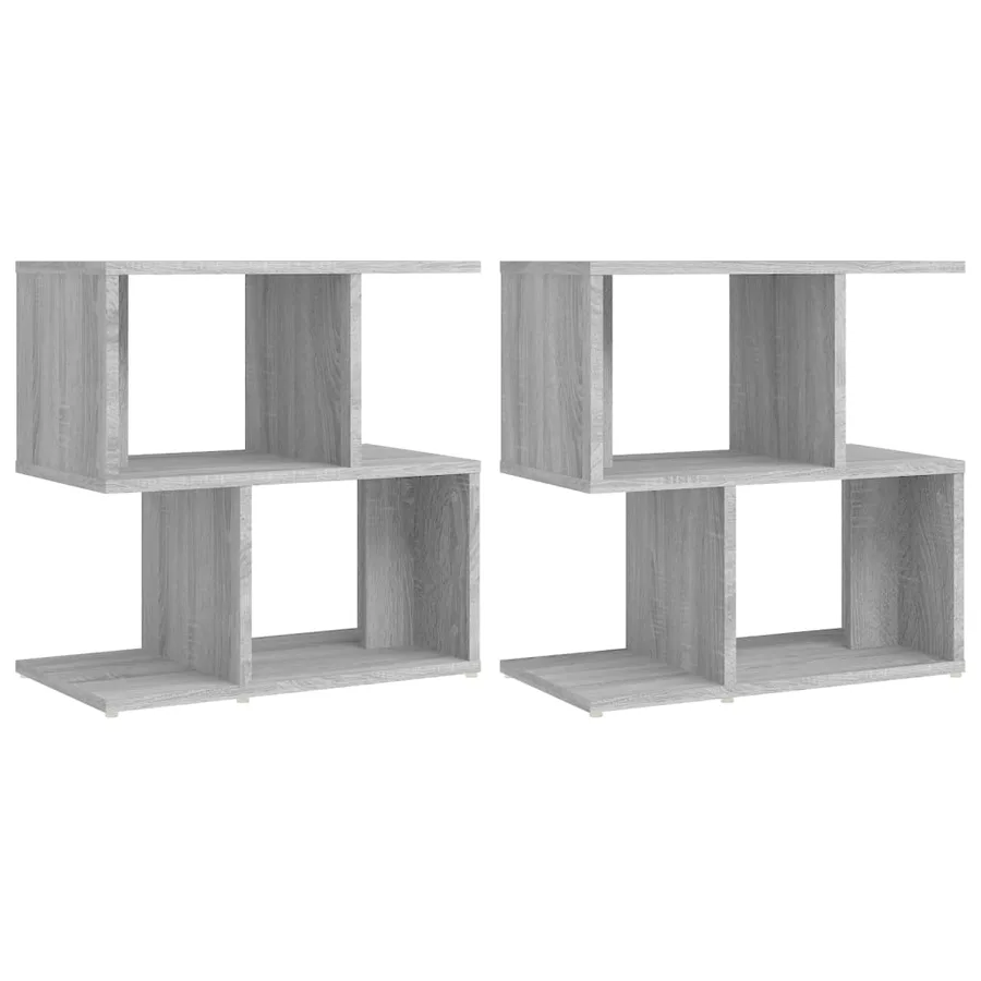 Table de chevet 2pcs Sonoma gris 50x30x51,5cm Bois d'ingénierie - 2