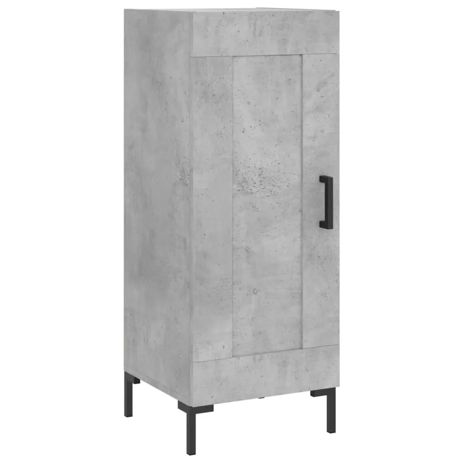 Buffet haut Gris béton 34,5x34x180 cm Bois d'ingénierie - 5