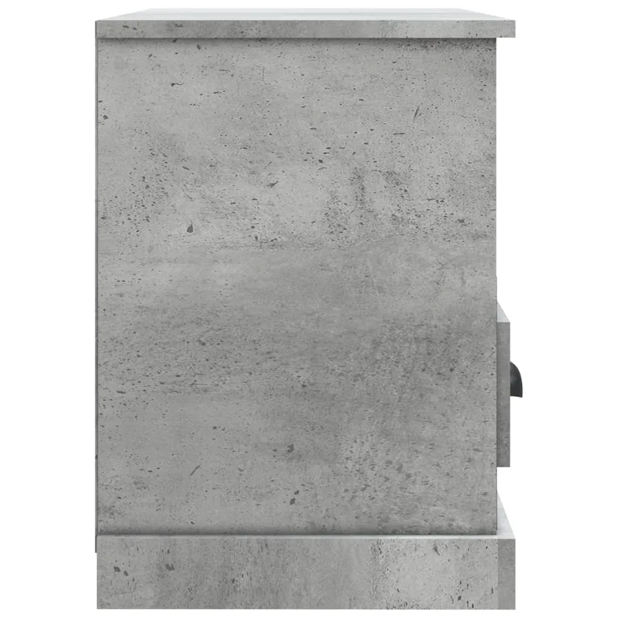 Meuble TV gris béton 80x35x50 cm bois d'ingénierie - 7