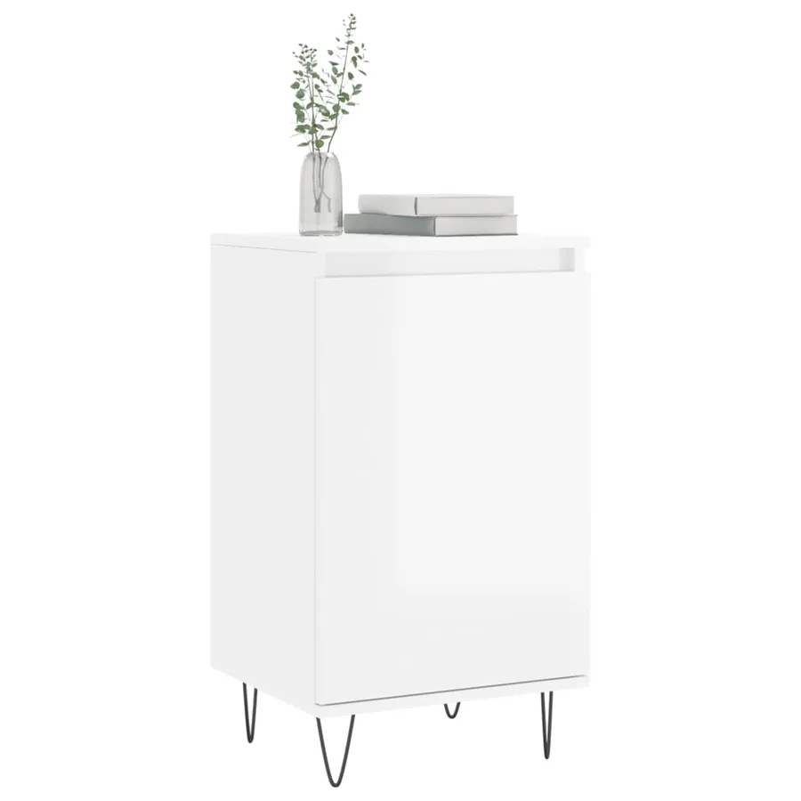 Buffets 2 pcs blanc brillant 40x35x70 cm bois d'ingénierie - 3
