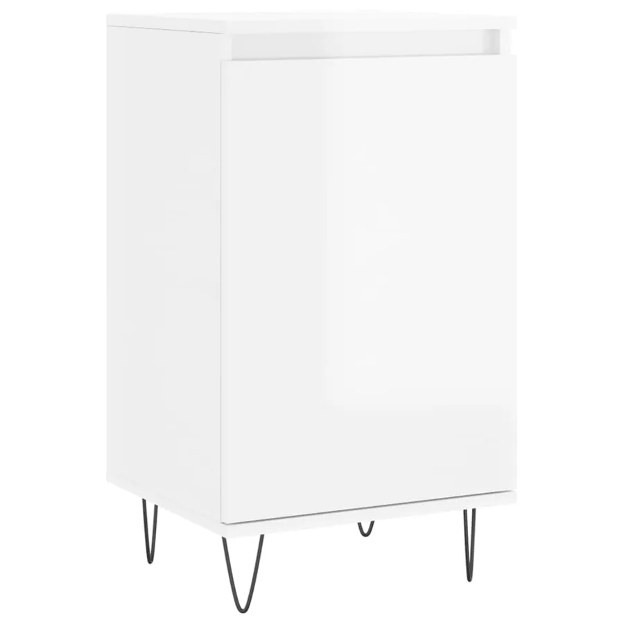 Buffets 2 pcs blanc brillant 40x35x70 cm bois d'ingénierie - 5