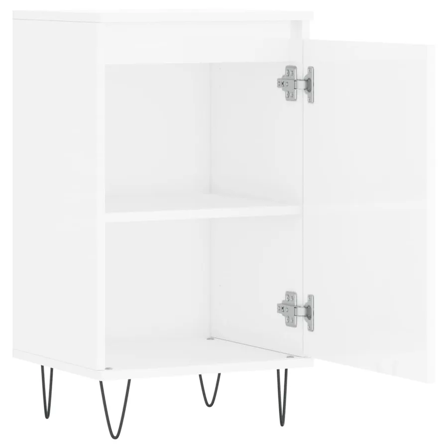 Buffets 2 pcs blanc brillant 40x35x70 cm bois d'ingénierie - 7