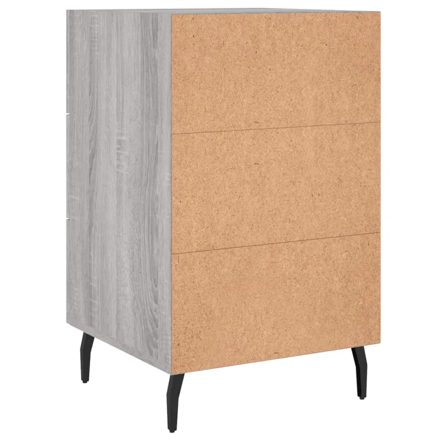 Table de chevet sonoma gris 40x40x66 cm bois d'ingénierie - 8