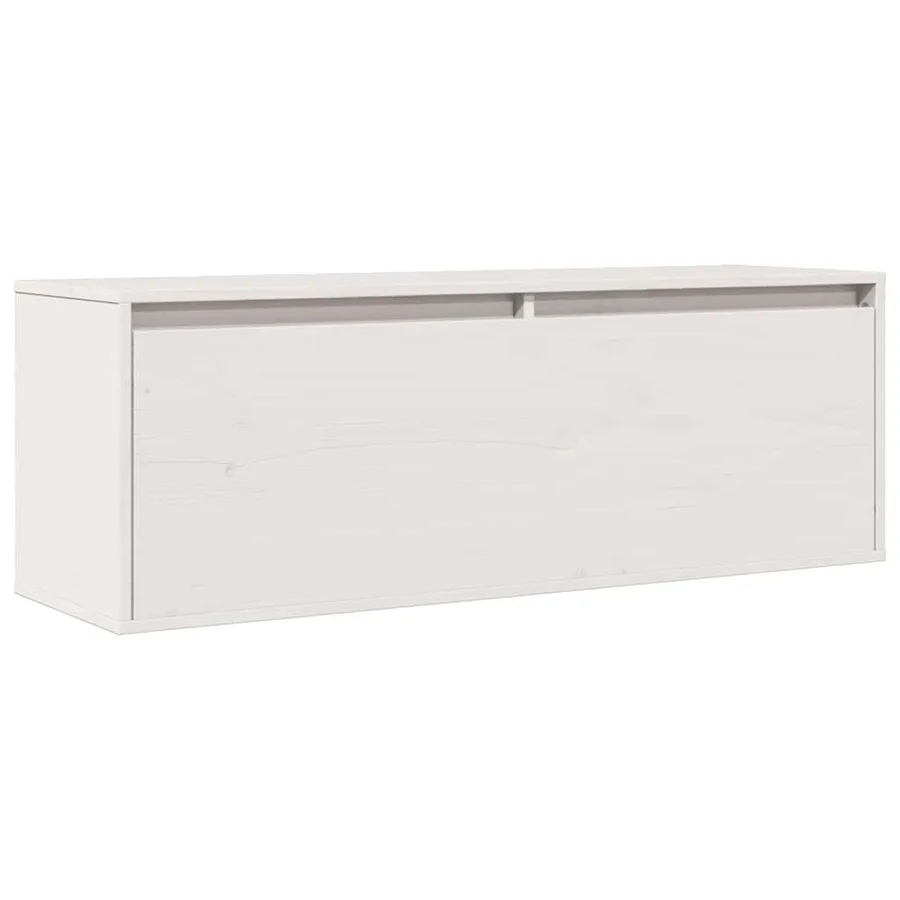 Armoire murale Blanc 100x30x35 cm Bois de pin massif - 2