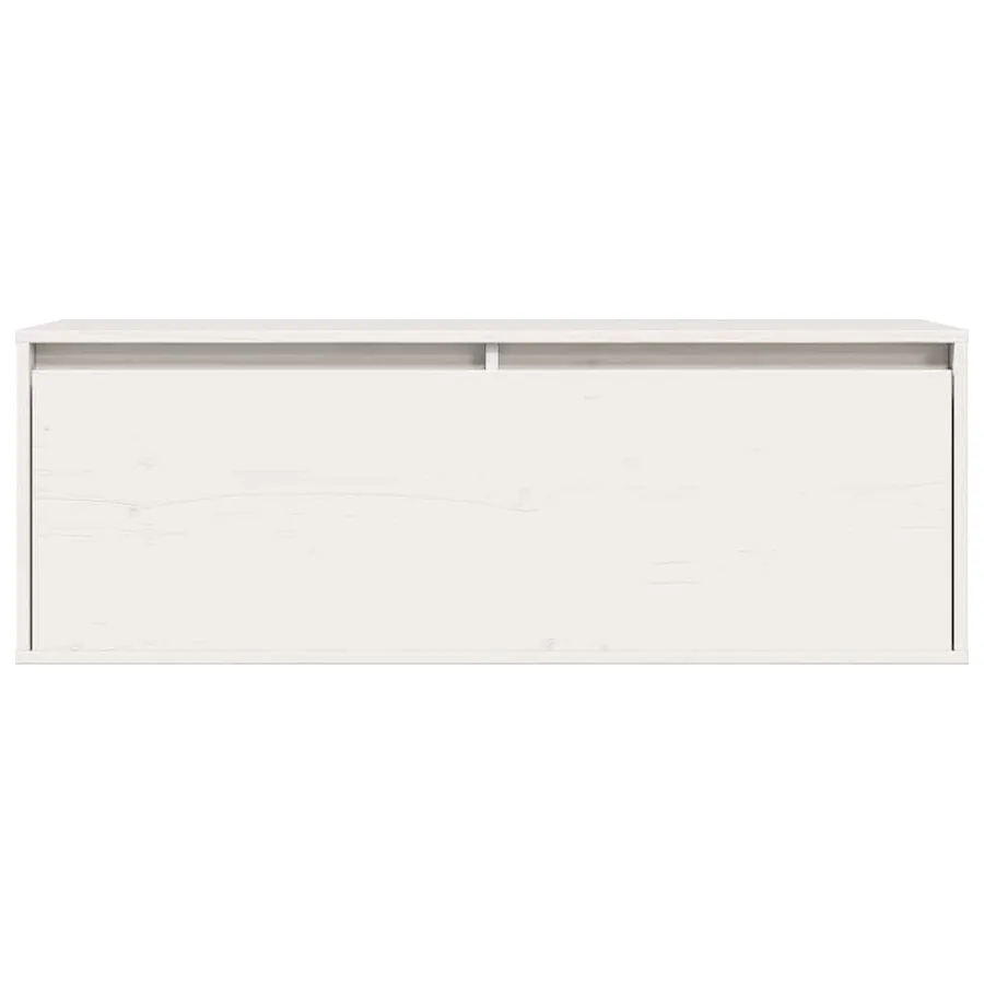 Armoire murale Blanc 100x30x35 cm Bois de pin massif - 4