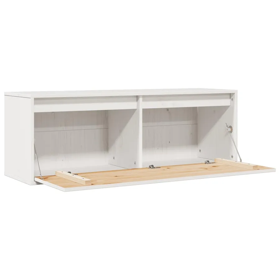 Armoire murale Blanc 100x30x35 cm Bois de pin massif - 5