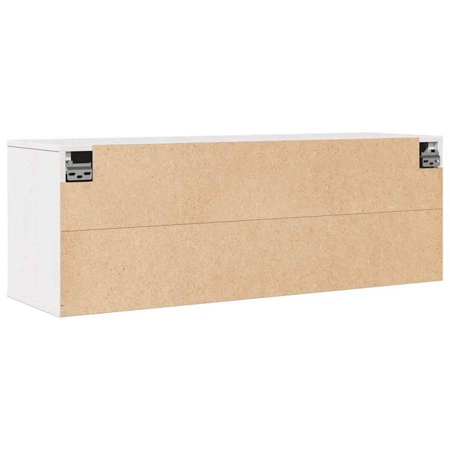 Armoire murale Blanc 100x30x35 cm Bois de pin massif - 6