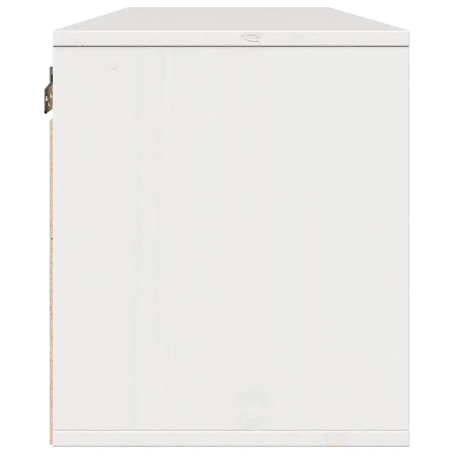 Armoire murale Blanc 100x30x35 cm Bois de pin massif - 7