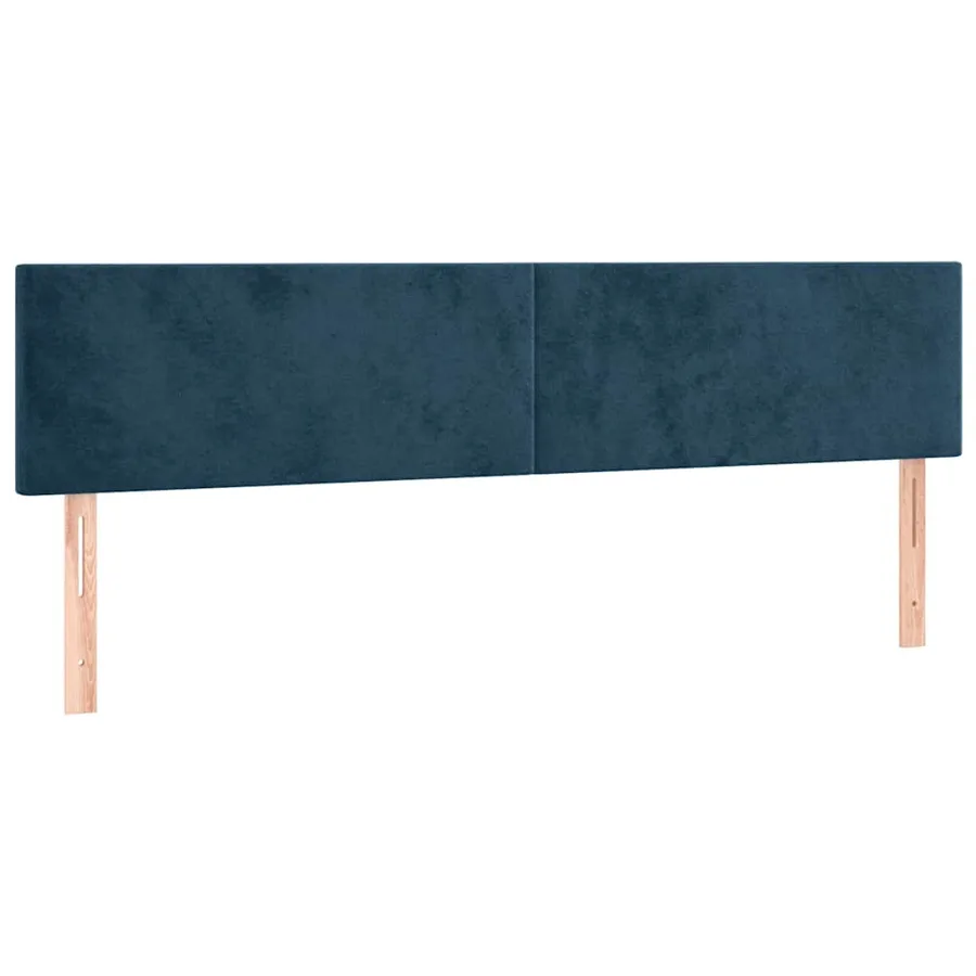 Tête de lit à LED Bleu foncé 200x5x78/88 cm Velours - 4