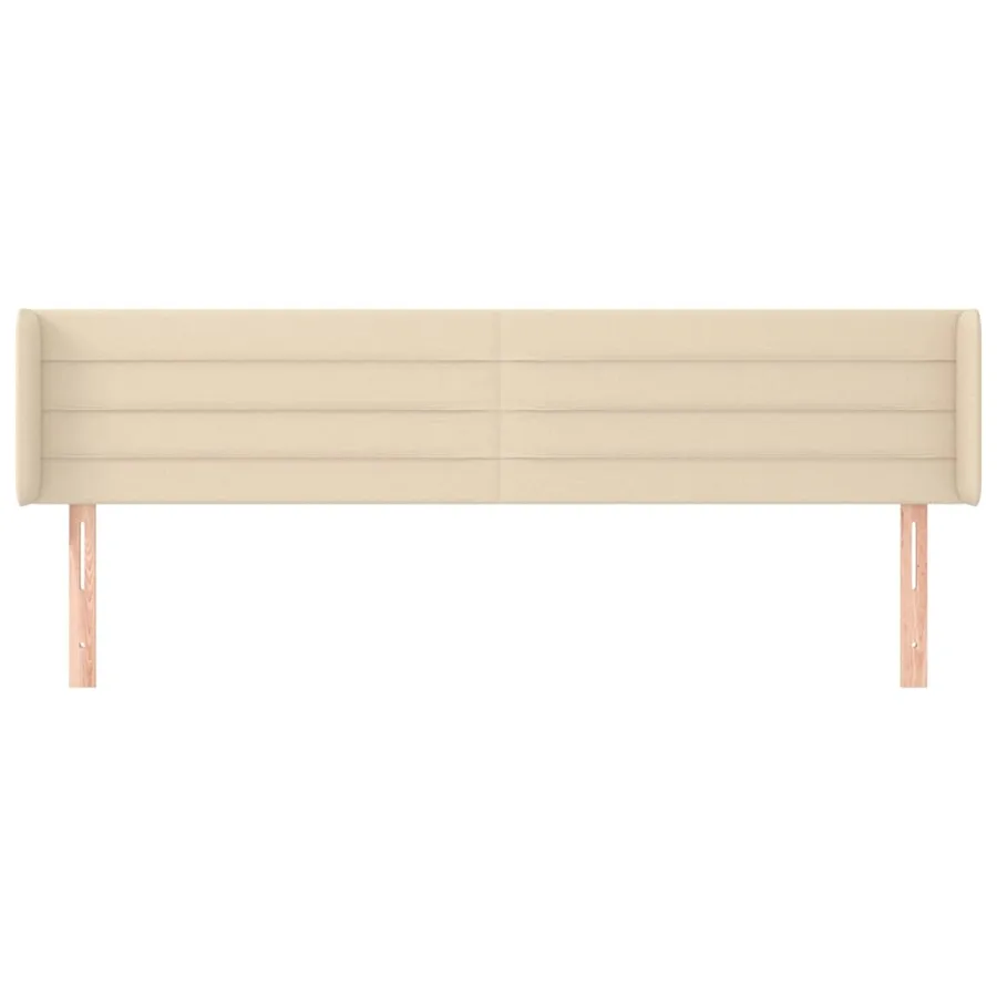 Tête de lit avec oreilles Crème 183x16x78/88 cm Tissu - 3