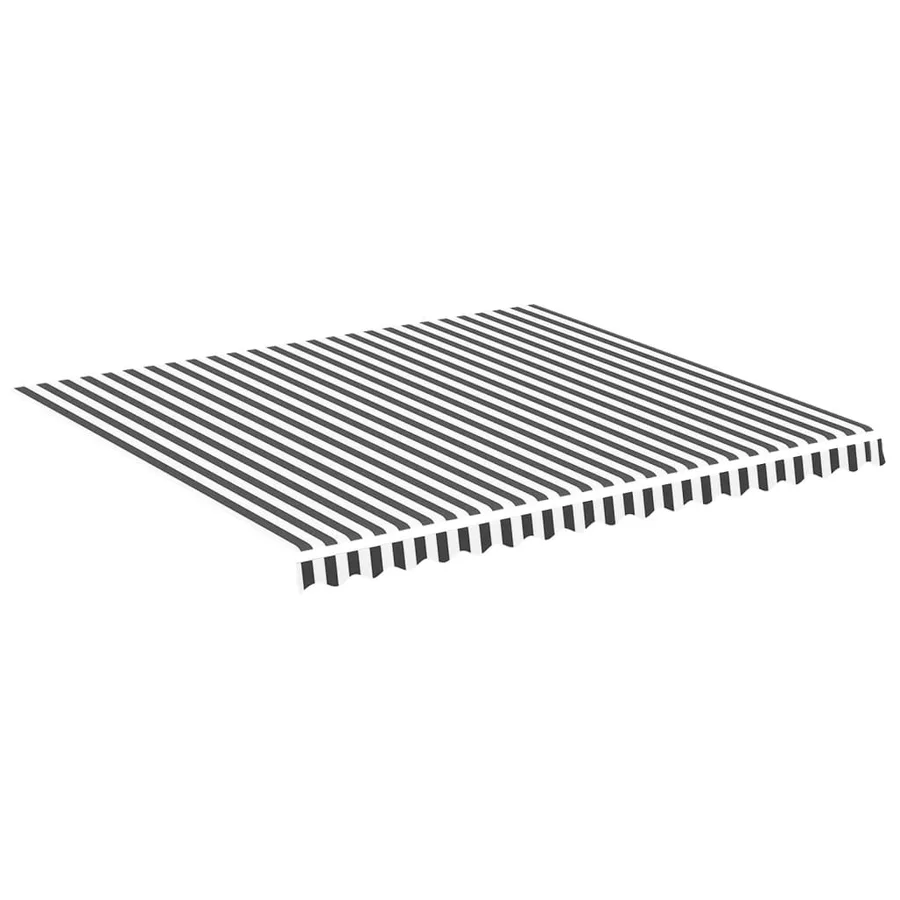 Tissu de remplacement pour auvent anthracite et blanc 4x3,5 m polyester - 2