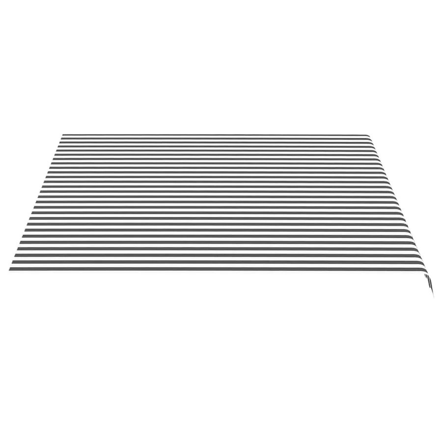 Tissu de remplacement pour auvent anthracite et blanc 4x3,5 m polyester - 4