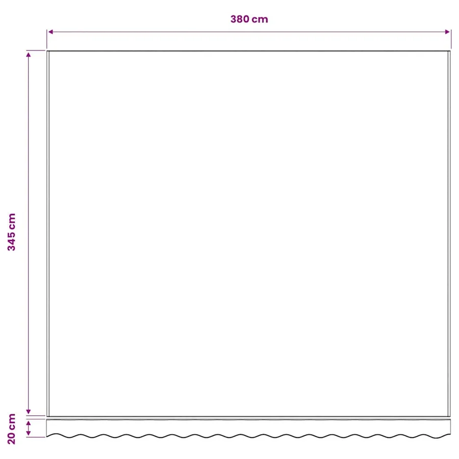Tissu de remplacement pour auvent anthracite et blanc 4x3,5 m polyester - 6