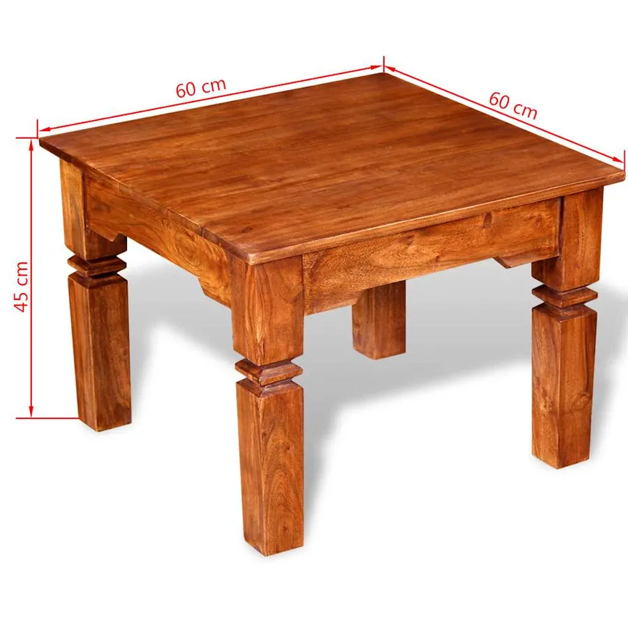 Table basse Bois massif 60x60x45 cm - 8