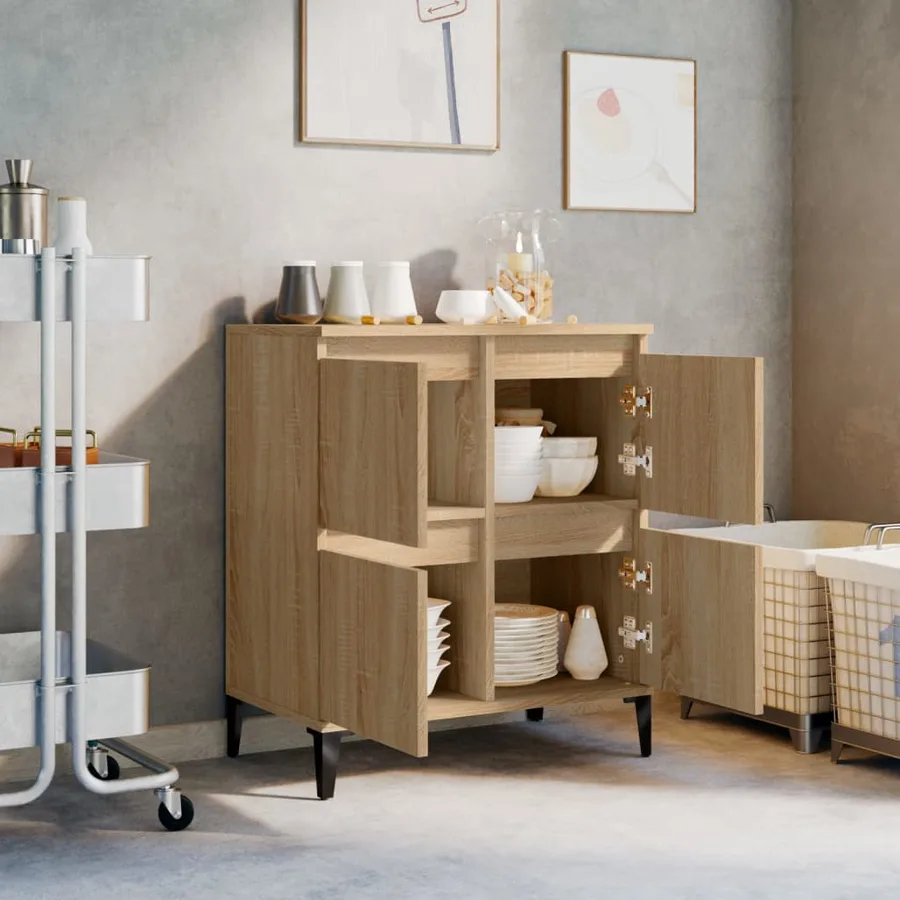 Buffet Chêne sonoma 60x35x70 cm Bois d'ingénierie - 3