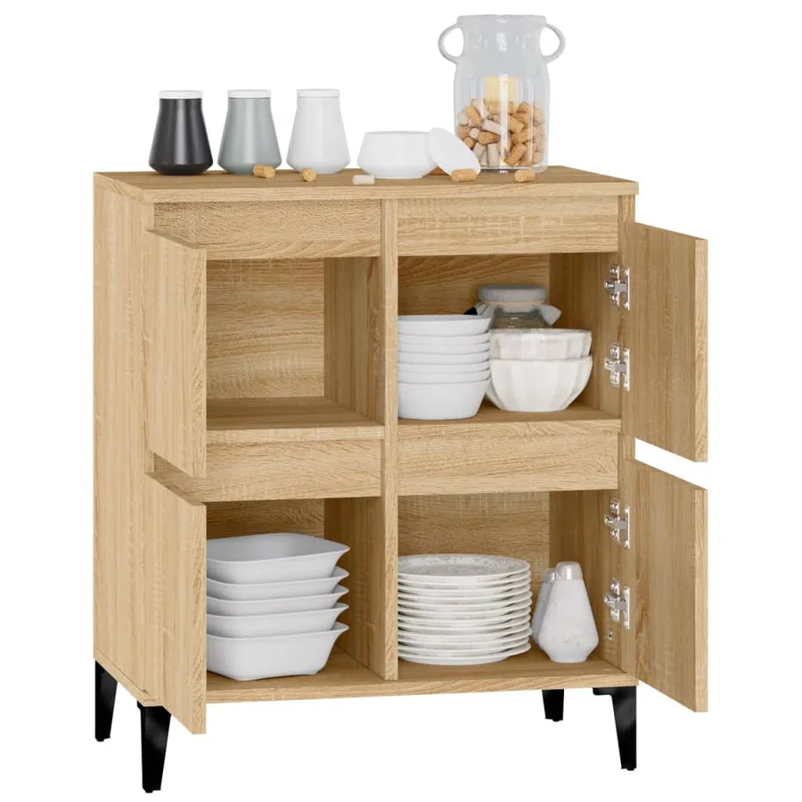Buffet Chêne sonoma 60x35x70 cm Bois d'ingénierie - 5