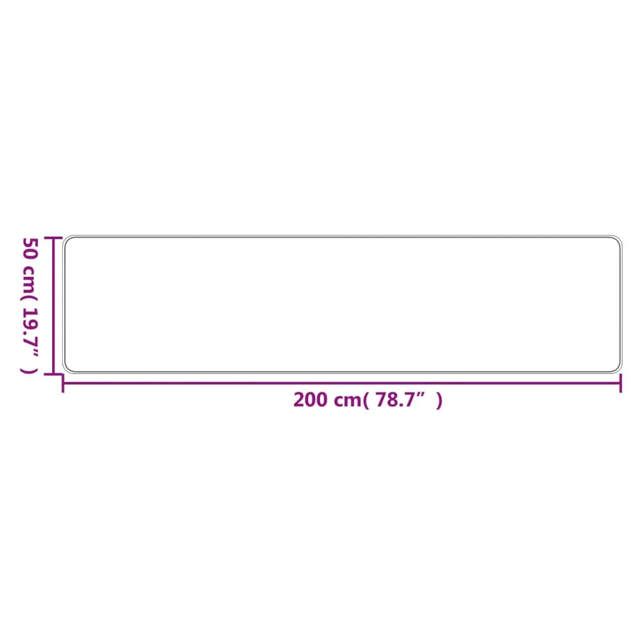 Tapis de couloir aspect sisal platina 50x200 cm - 6