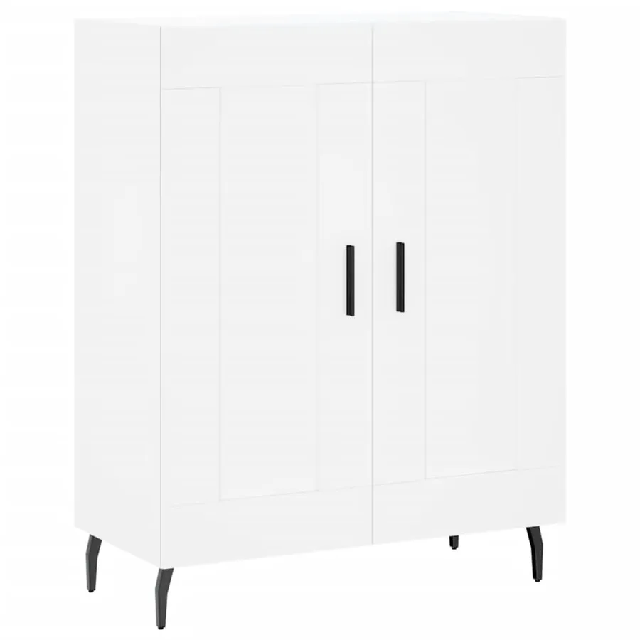 Buffet blanc 69,5x34x90 cm bois d'ingénierie - 2
