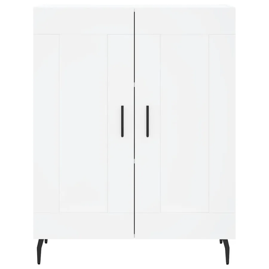 Buffet blanc 69,5x34x90 cm bois d'ingénierie - 5
