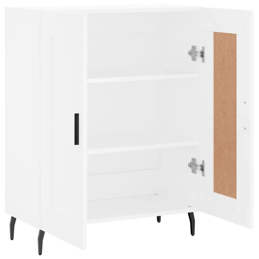 Buffet blanc 69,5x34x90 cm bois d'ingénierie - 6