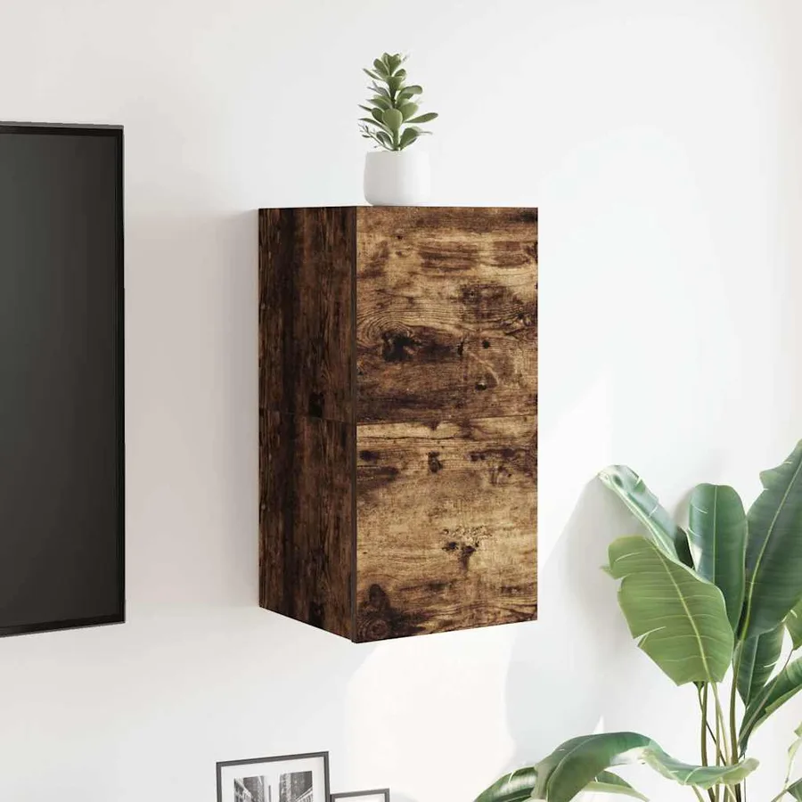 Meubles TV muraux 2 pcs Chêne fumé 30,5x30x30 cm - 4