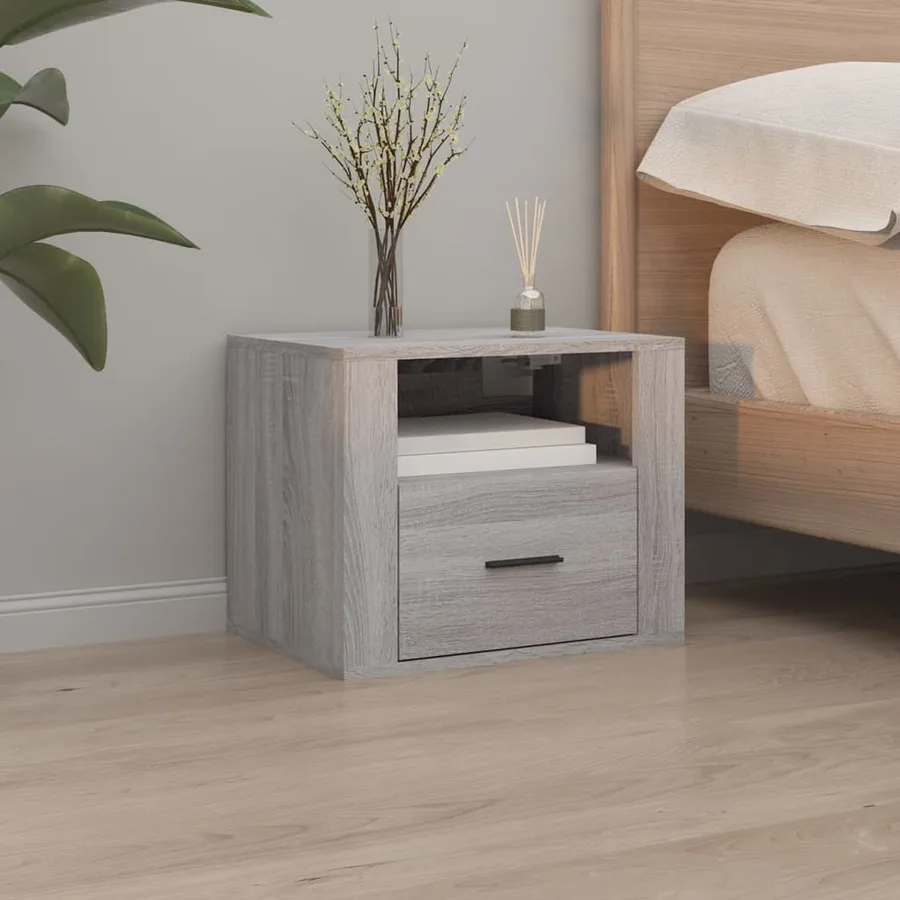 Tables de chevet murales 2 pcs Sonoma gris 50x36x40 cm - 3