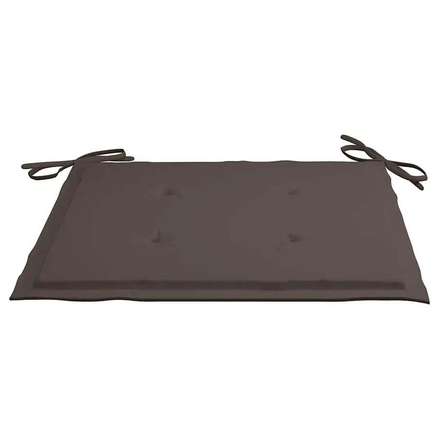 Chaises de jardin empilables avec coussins lot de 4 Teck solide - 11